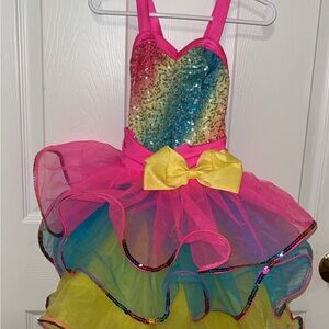 Rainbow Sequin Kids Costume Dress